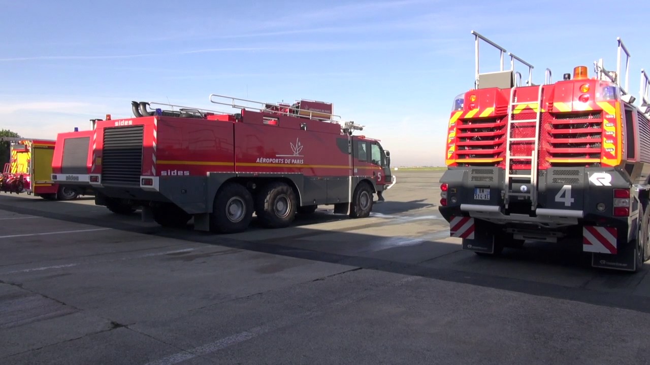 Les pompiers de l'aéroport Roissy-CDG