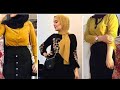 New hijab outfit for winter, summer || latest hijab fashion💛 yellow outfit ideas