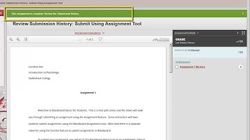 Blackboard Basics - Part 7: Submitting Assignments