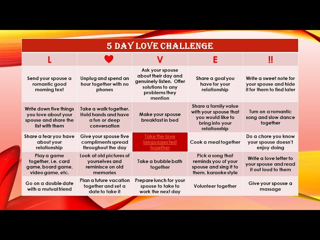 5 Dollar 5 Day Love Challenge