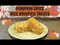 PUMPKIN SPICE Rice Krispies Treats Recipe!  #LeighsHome