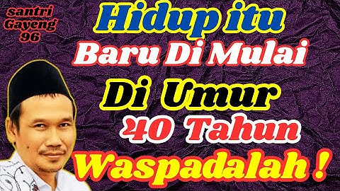 NGAJI GUS BAHA : HIDUP ITU BARU DI MULAI UMUR 40 TAHUN, WASPADALAH ! #gusbaha