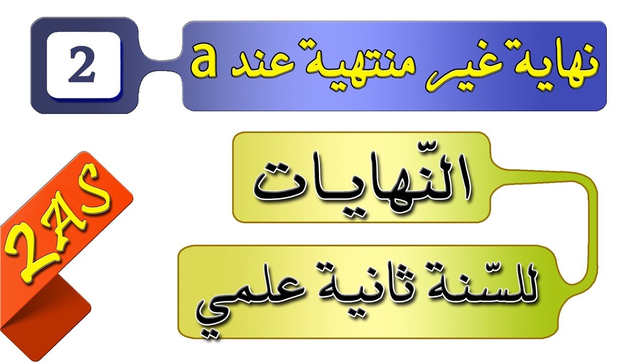 النّهايات لطلّاب السّنة 2 علوم تجريبية (2)  نهاية غير منتهية عند عدد حقيقي