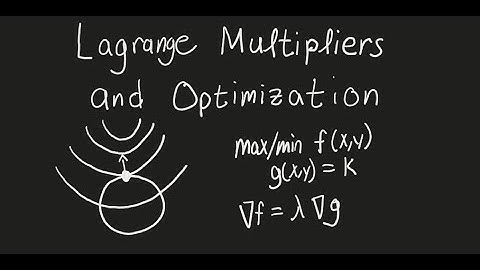 Intuitive Explanation of Lagrange Multipliers and Optimization + Problems