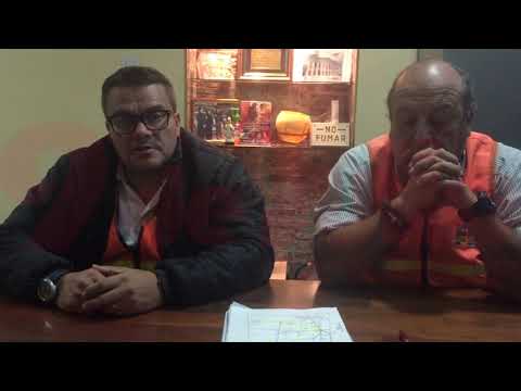 Daniel Chersich y Germán López de Protección Civil en el 9 de Julio 30 4 19