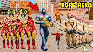 Rope Hero Ultimate War On Hulk, Superman, Iron Man, Tipson || Rope Hero Vice Town screenshot 2