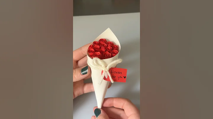 Paper roses bouquet tutorial - cute last minute Mother’s Day gift #handmadegifts #diy #giftideas thumbnail