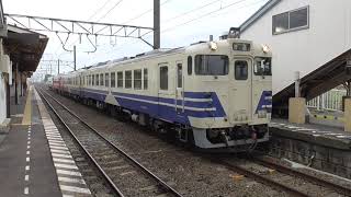 JR川部駅　五能線 弘前行き発車【キハ48形＋キハ40系・821D】　2020.11.01