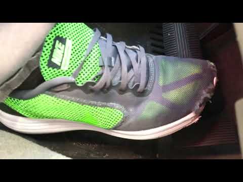 Change From Adidas Ultraboost 19 Runners Into Nike Revolution 3 Running Shoes For A Beach Park Walk. - YouTube