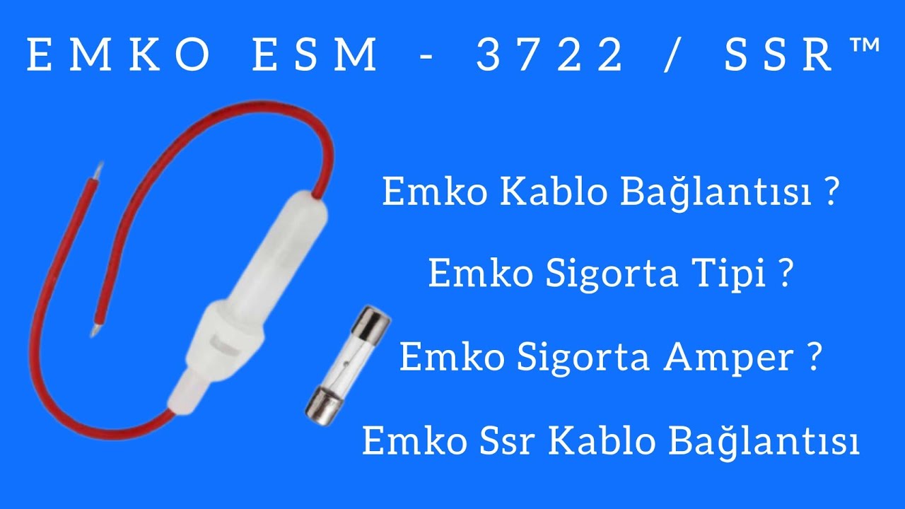 Emko esm-3722™ Konnektör | port Beslemesi | Kablo Bağlantısı | Sensör | Sigortası | Amper değeri Vs.