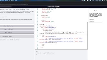 freeCodeCamp: Use the u Tag to Underline Text
