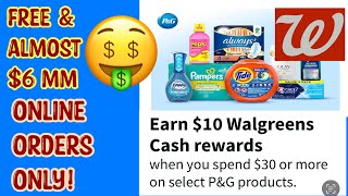 Spend $30 p&g products get $10WCR/Free and almost $6 MM