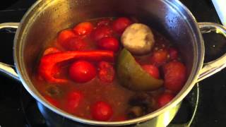 Making homemade tomato sauce part 1