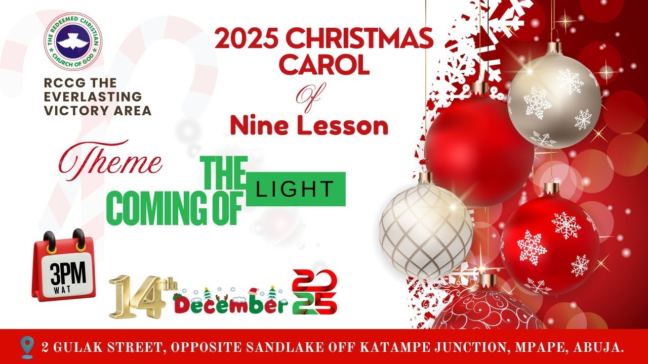 Christmas Service Program Rccg RCCG EVP 2025 CHRISTMAS CAROL PROGRAM - YouTube