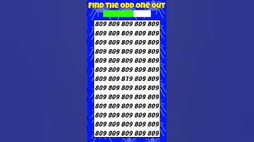 Find The Odd One Out-Numbers Edition (Best Quiz Video) #quiz  #funquiz #findtheodd