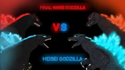 Heisei Godzilla VS Final Wars Godzilla || Atomic Breath Battle || Dc2 Animation
