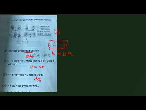 scicallTV 중3과학 이마선 <strong>유전</strong> 및 <strong>혈액형</strong> <strong>유전</strong> 문제