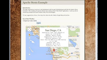 Apache Struts Test with Google Maps API