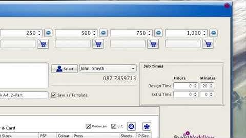 Workflow - Create a 2-Part Docket Book Estimate