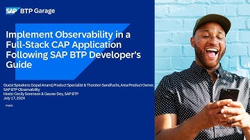 Implement Observability in a Full-Stack CAP Application | SAP BTP Garage July 2024