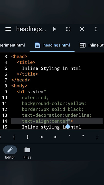Inline Styling In Html and CSS #inline #styling #htmlandcss #htmltutorial