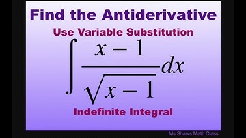 Find Antiderivative of integral (x-1)/(sqrt (x-1)) dx using variable substitution
