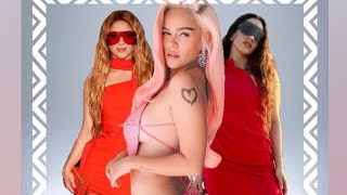 SHAKIRA, Karol G,  & Rosalia- Me va mejor sin ti. (LETRA)