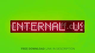 Mail Room For Internal Use Only Scrolling Red Dot Matrix Led Text Animation On Green Screen Seamless