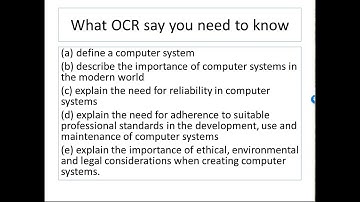 [OCR Computing Revision] 2.1.1 - Fundamentals of Computer Systems