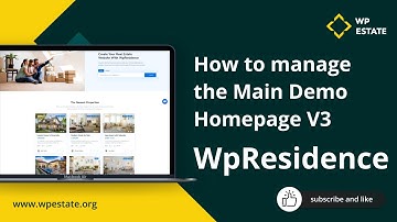 How to manage the Main Demo Homepage V3 ( Elementor)