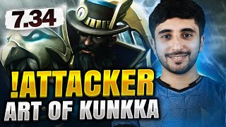 10 minutes of !Attacker Kunkka outplaying his enemies on NEW 7.34 Patch - Best Kunkka Dota 2