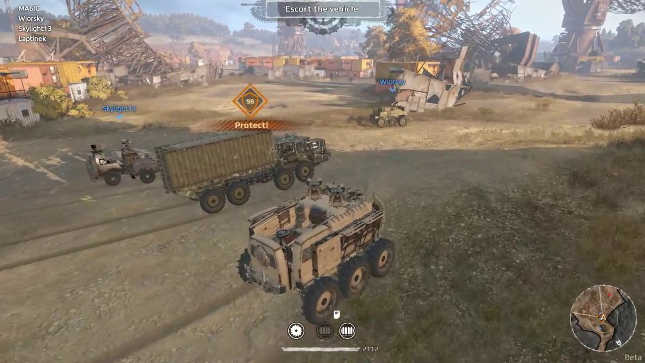 Crossout tryb PvE Convoy mapa Eastern Array poziom Medium