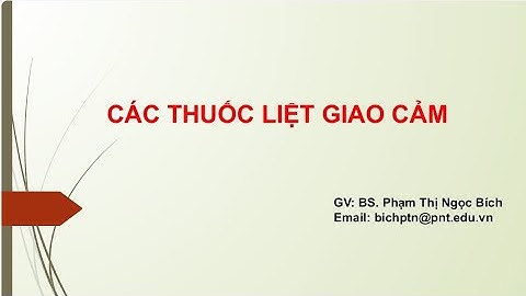 THUỐC LIỆT GIAO CẢM