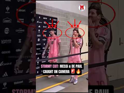 With Long Faces Messi And De Paul Left The Stadium After Losing The Leagues Cup Final Messi