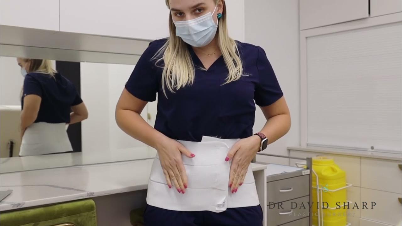 How to wear an abdominal binder after plastic surgery YouTube