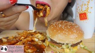 Best Bites Only ASMR | McDonald’s Big Mac Meal with Poutine and Extra Gravy | NE ASMR
