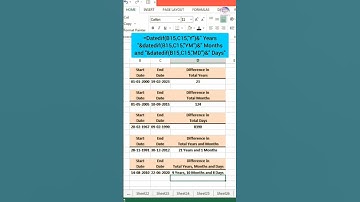 Get Difference between Two Dates in Excel #video #spreadsheet #trend  #microsoftoffice #exceltech