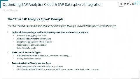 Optimize SAP Analytics Cloud&Datasphere Integration: Best Practices for Performance, Agility, Scale