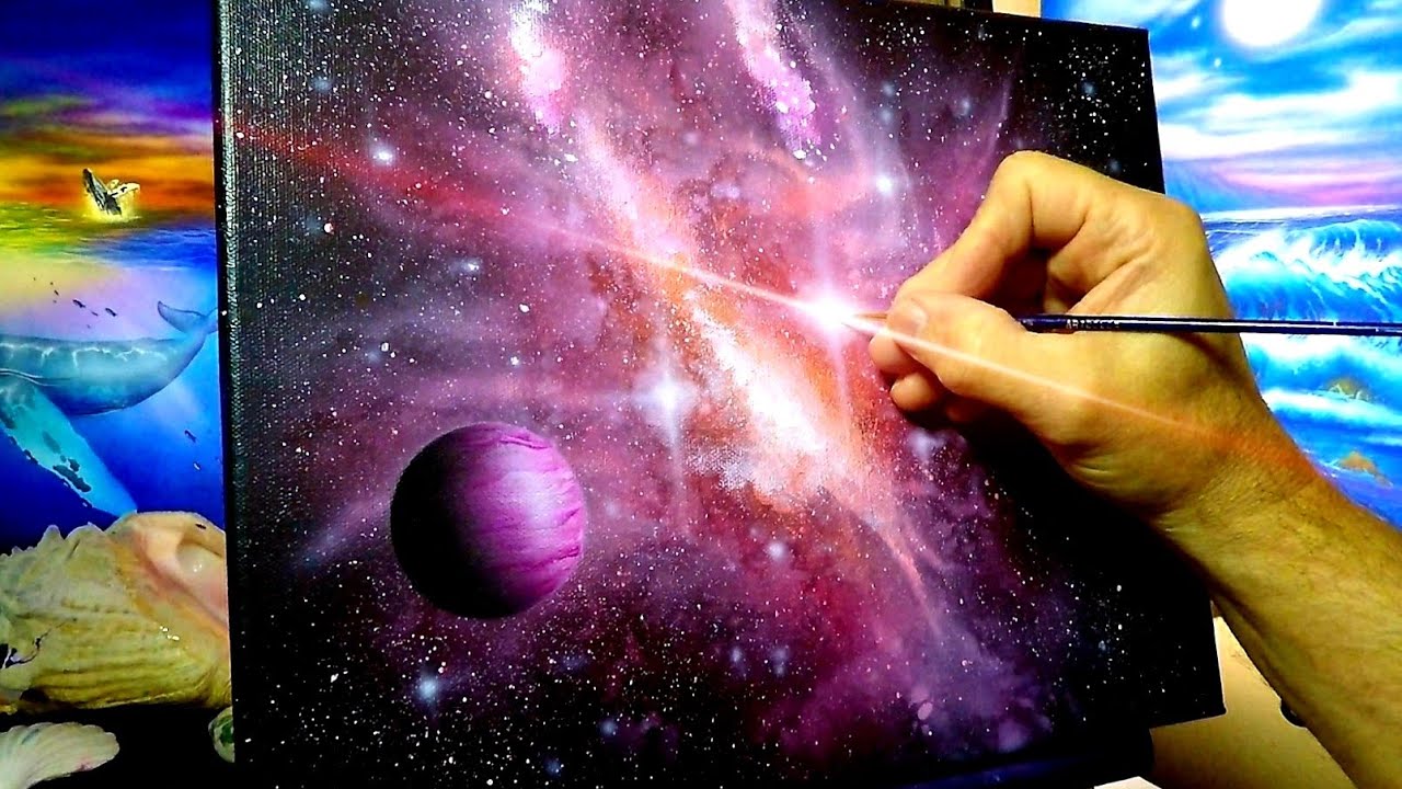 nebula painting tutorial acrylic - paintingmeritbadgepamphlet