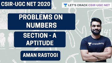 Problems on Numbers | Aptitude | Section-A | CSIR - UGC NET | Aman Rastogi