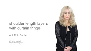 Shoulder Length Layers with Curtain Fringe