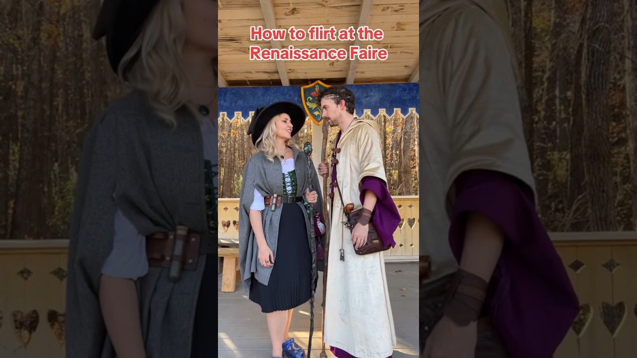 A very serious way to get a renaissance faire date 😆 #cosplay #costumes #renaissancefaire