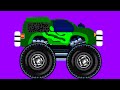 Kids Tv Channel USP STUDIOS Green Monster Truck Purple Screen 