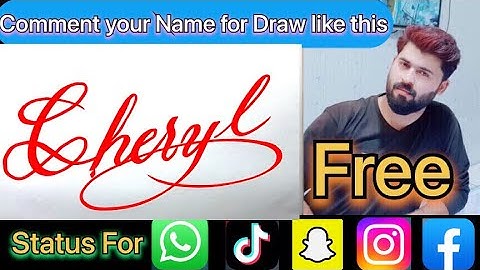 Cheryl Name Signature Calligraphy Status | How to Cursive write with cut Marker #cheryl @cheryl