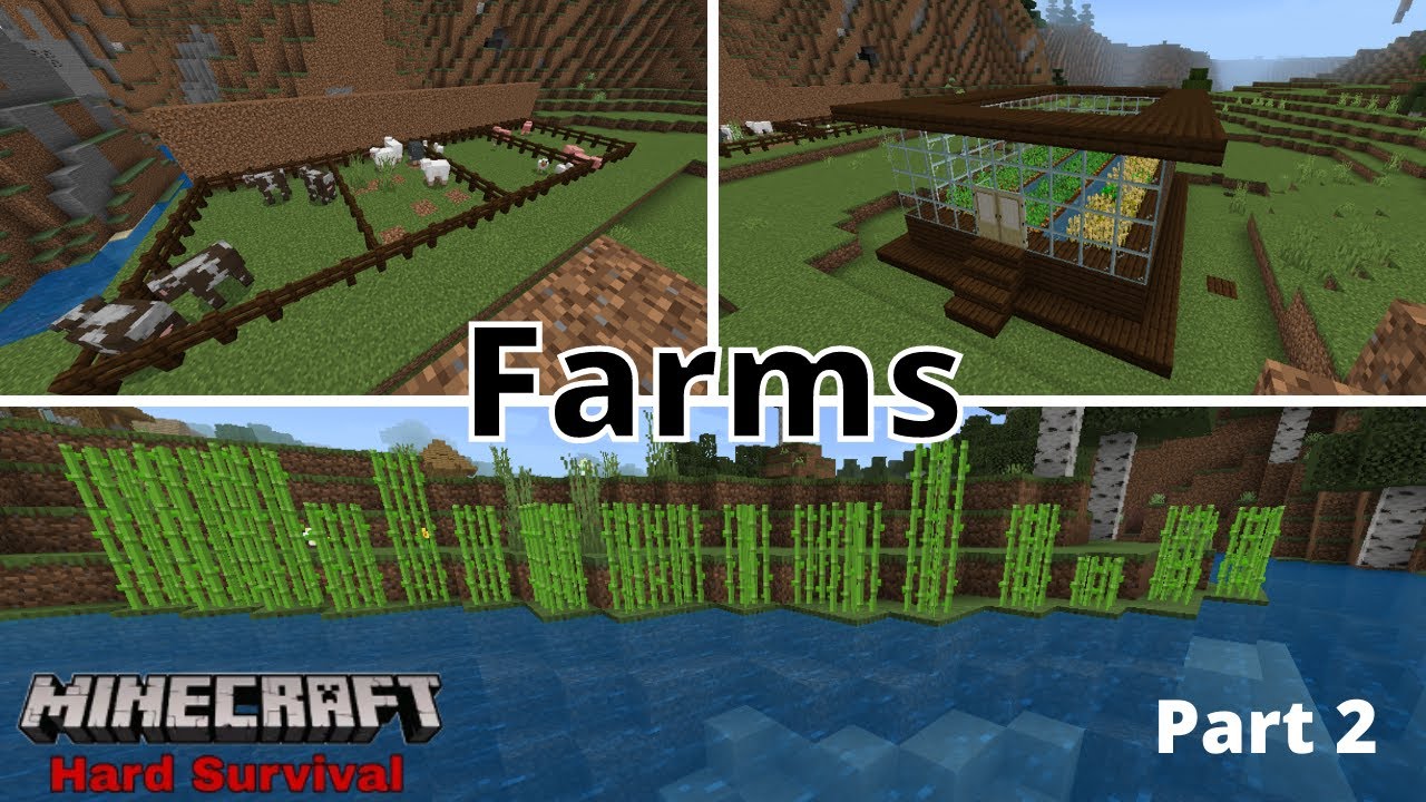 I Made Freaking 3 Farms | Minecraft Hard Survival (Part 2) - YouTube