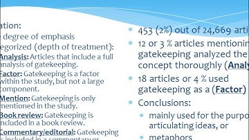 GATEKEEPING THEORY video