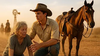 Everyone Rode Past the Old Woman in the Dust, Until a Cowboy Helped Her  She Owned Half the Land