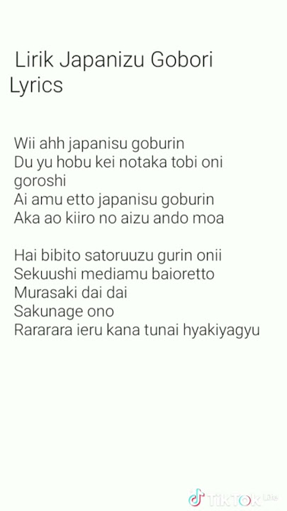 Lirik lagu Japanese goblin