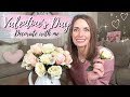 VALENTINES DAY DECORATE WITH ME | VALENTINES DAY DECOR |SIMPLE coffee bar, mantle, tiered tray ideas