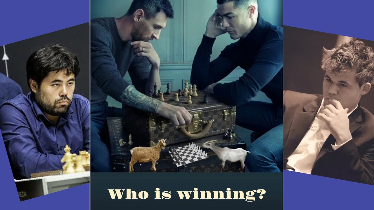 GothamChess on X: So the Louis Vuitton photoshoot with Messi/Ronaldo  features a game between Magnus and Hikaru from 2017. But… why specifically  that one?  / X